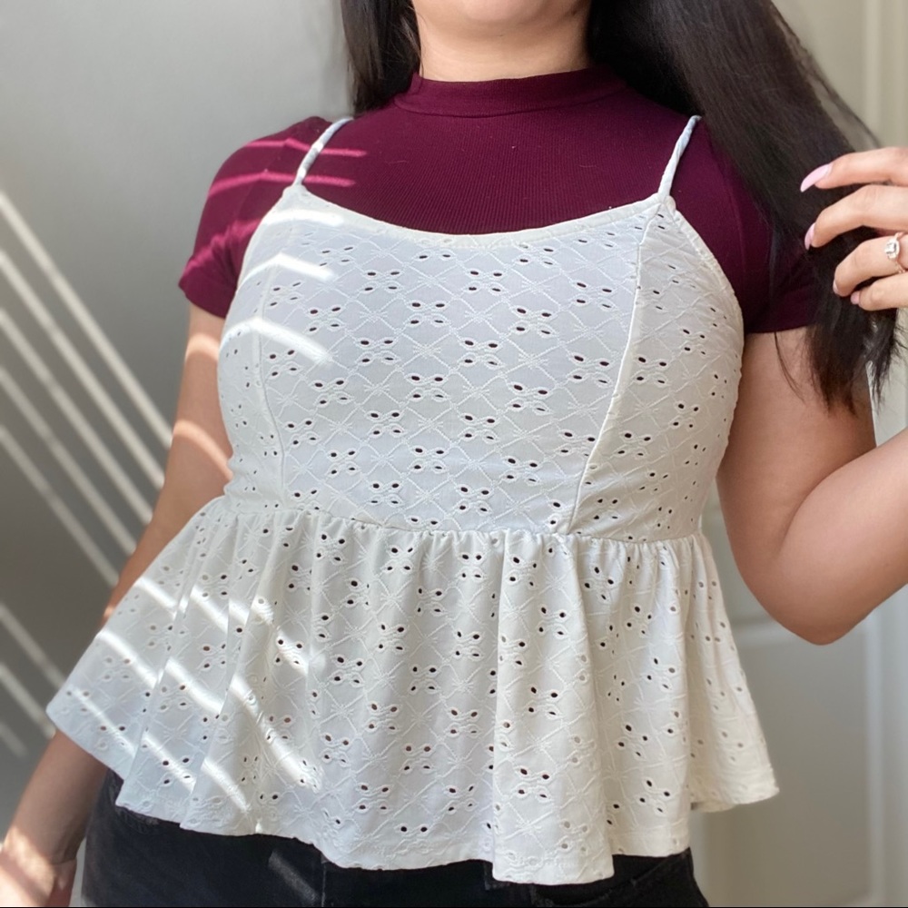 Burgundy Ribbed Crop Top